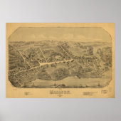 Madison Connecticut 1881 Panorama Poster (Voorkant)