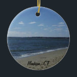 Madison CT Connecticut Hammonasset Beach Keramisch Ornament<br><div class="desc">Foto van het strand van Hammonasset in Madison,  Connecticut</div>