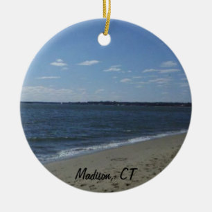 Madison CT Connecticut Hammonasset Beach Keramisch Ornament