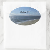 Madison CT Connecticut Hammonasset Beach Ovale Sticker (Tas)