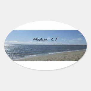 Madison CT Connecticut Hammonasset Beach Ovale Sticker