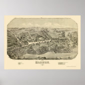 Madison, CT Panorama - 1881 Poster (Voorkant)
