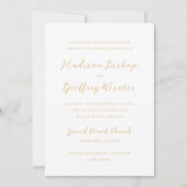 Madison Earthy Neutral Elegant Wedding Kaart (Voorkant)