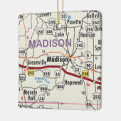 Madison Florida Map Keramisch Ornament (Links)