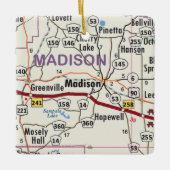 Madison Florida Map Keramisch Ornament (Voorkant)
