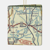 Madison Florida  map Keramisch Ornament (Links)