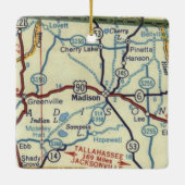 Madison Florida  map Keramisch Ornament (Achterkant)
