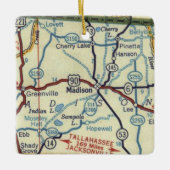 Madison Florida  map Keramisch Ornament (Voorkant)