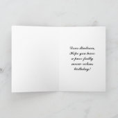 Madison Happy Birthday White Cat Kaart (Binnen)