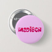 Madison in het hart ronde button 5,7 cm (Voorkant /achterkant)