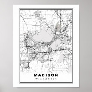 Madison Kaart Poster