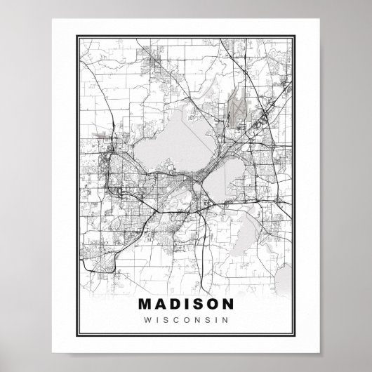 Madison Kaart Poster (Voorkant)