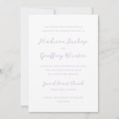 Madison Lila Elegant Wedding Kaart (Voorkant)