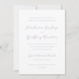 Madison Lila Elegant Wedding Kaart