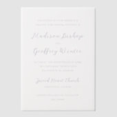 Madison Lila Elegant Wedding Vellum Uitnodigingen (Voorkant)