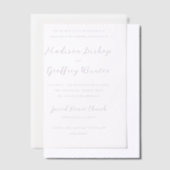 Madison Lila Elegant Wedding Vellum Uitnodigingen (Offset)