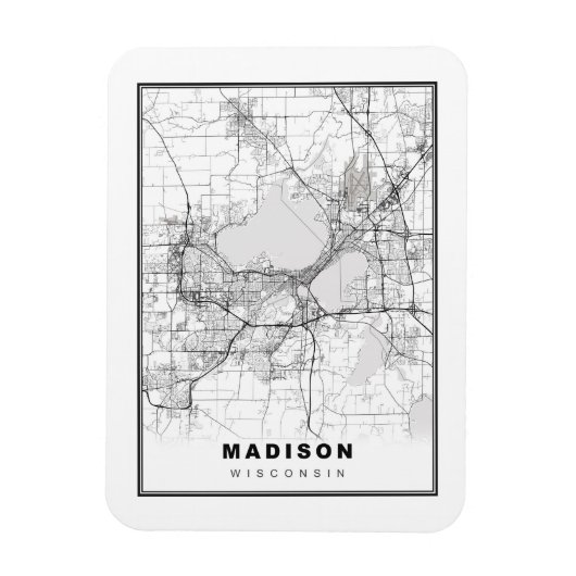 Madison Map Magneet (Verticaal)