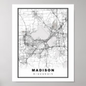 Madison Map Poster (Voorkant)