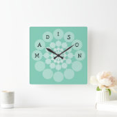 MADISON Modern Fun Name Clock Vierkante Klok (Huis)