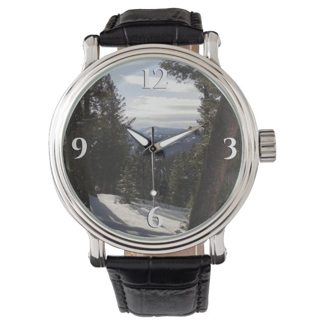 Madison Mountains in de winter in Montana Horloge (Voorkant)