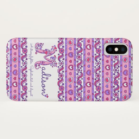 Madison naam betekent harten doodles iphone Case-Mate iPhone case (Achterkant (horizontaal))