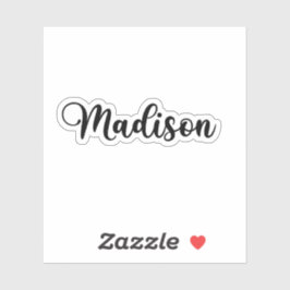 Madison Naam - Handgeschreven kalligrafie Sticker