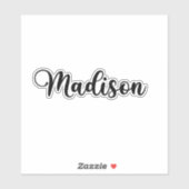 Madison Naam - Handgeschreven kalligrafie Sticker (Vel)