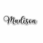 Madison Naam - Handgeschreven kalligrafie Sticker (Voorkant)