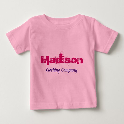 Madison Naam Kleding Bedrijf Baby Shirten (Voorkant)