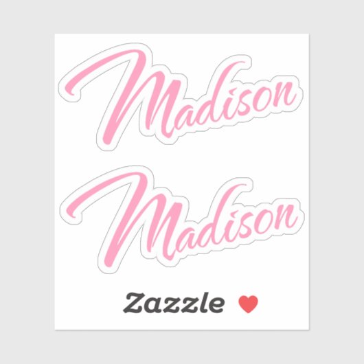 Madison naam x2 sticker (Vel)