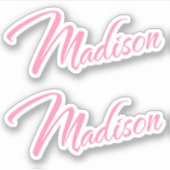 Madison naam x2 sticker (Voorkant)