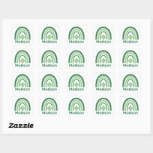 Madison Name Clover Boho Rainbow Vierkante Sticker (Vel)