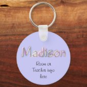 Madison Name Tag Sleutelhanger (Voorkant)