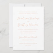 Madison Peach Elegant Wedding Kaart (Voorkant)