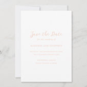 Madison Peach Elegant Wedding Save The Date (Voorkant)