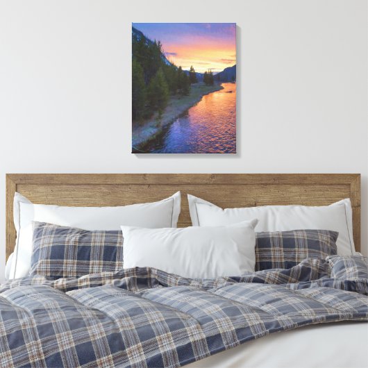 Madison River Sunset Canvas Afdruk (Insitu (Slaapkamer))