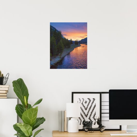 Madison River Sunset Poster (Thuiskantoor)