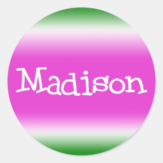 Madison Ronde Sticker (Voorkant)