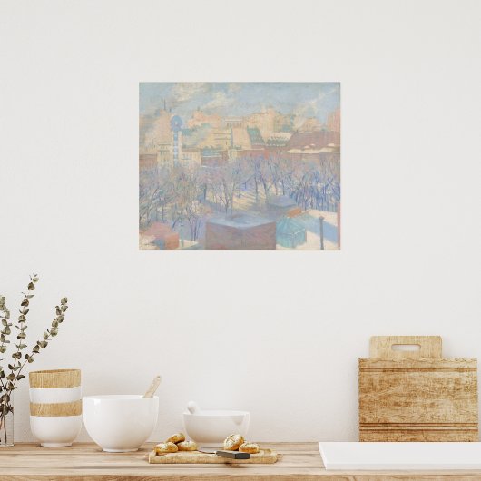 Madison Square Snow - Allen Tucker Fine Art Poster (Keuken)