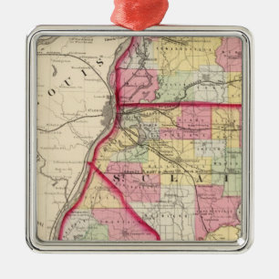 Madison, St Clair, provincie Monroe Metalen Ornament