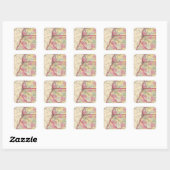Madison, St Clair, provincie Monroe Vierkante Sticker (Vel)