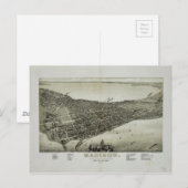 Madison, State Capital of Wisconsin (1885) Briefkaart (Voorkant / Achterkant)