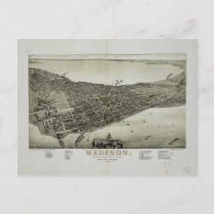 Madison, State Capital of Wisconsin (1885) Briefkaart