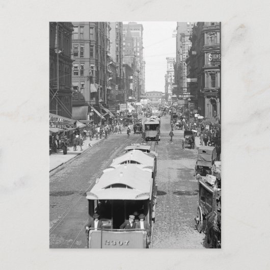 Madison Street, Chicago, 1900 Briefkaart (Voorkant)