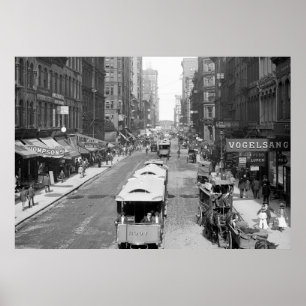 Madison Street, Chicago, 1900 Poster