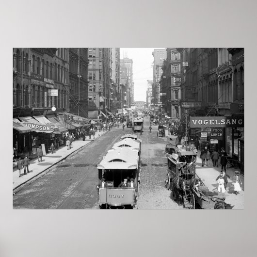 Madison Street, Chicago, 1900 Poster (Voorkant)