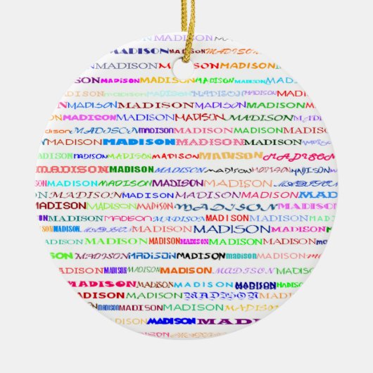 Madison Text Design II Ornament (Voorkant)