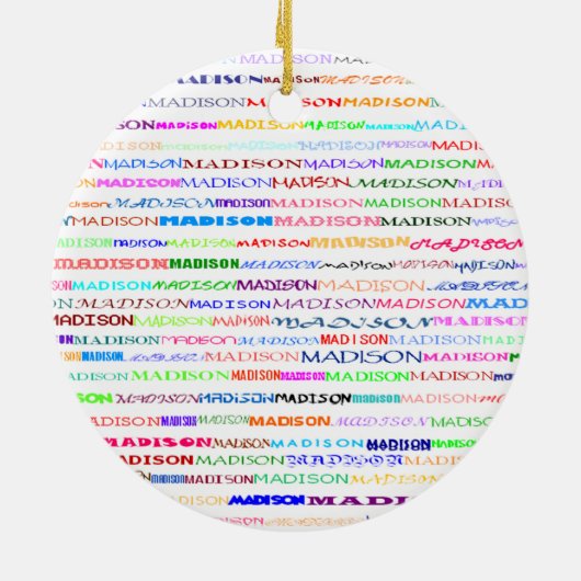 Madison Text Design II Ornament (Achterkant)