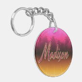 Madison Vorname Name golden pink Schlüsselanhänger Sleutelhanger (Voorkant Links)