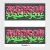 Madison Vorname Name Graffiti Aufkleber Sticker (Vel)